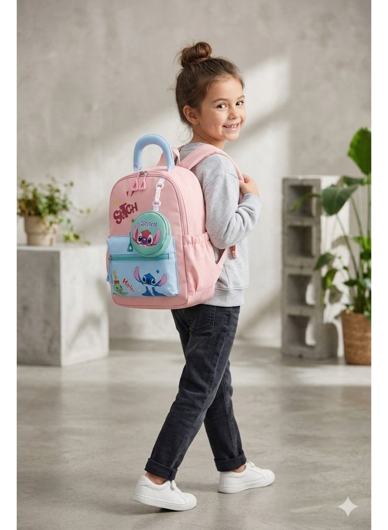 stitch kids backpack,for nursery,preschool and travelling,31x26x11 cm - Image 2