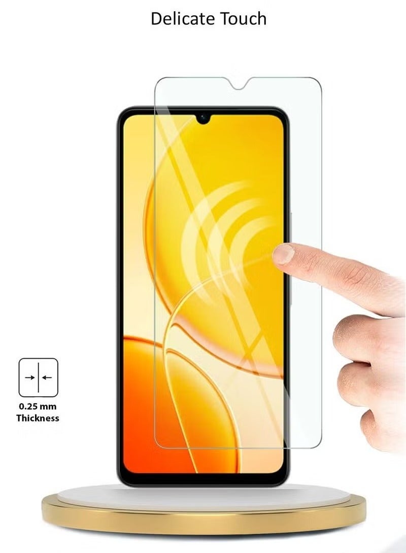 ELTRAZONE vivo Y04 4G / Y29s 5G 2025 WTech Premium Tempered Glass Screen Protector – 9H Hardness, 2.5D Curved Edges, Full Cover Scratch & Impact Protection, Crystal Clear Display Clarity, Bubble-Free Installation – Clear - Image 3