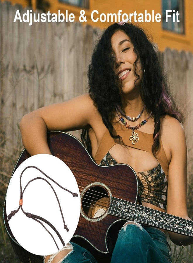 قلادة وأقراط بوهيمية متعددة الطبقات، خرز خشبي، قلادة قصيرة، تعليقة زهرة مجوفة، مجوهرات بوهيمية - Image 4