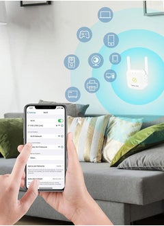 PIXLINK WiFi Extender, 300Mbps Wifi Range Extender, 2.4&5Ghz Dual Band Wps Internet Repeater With Ethernet Portfor Home WiFi Repeater  - Image 4