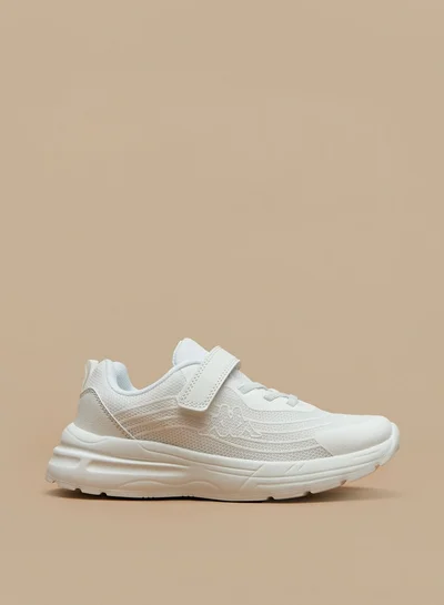Kappa Boys' Mesh Textured Walking Shoes with Hook and Loop Closure