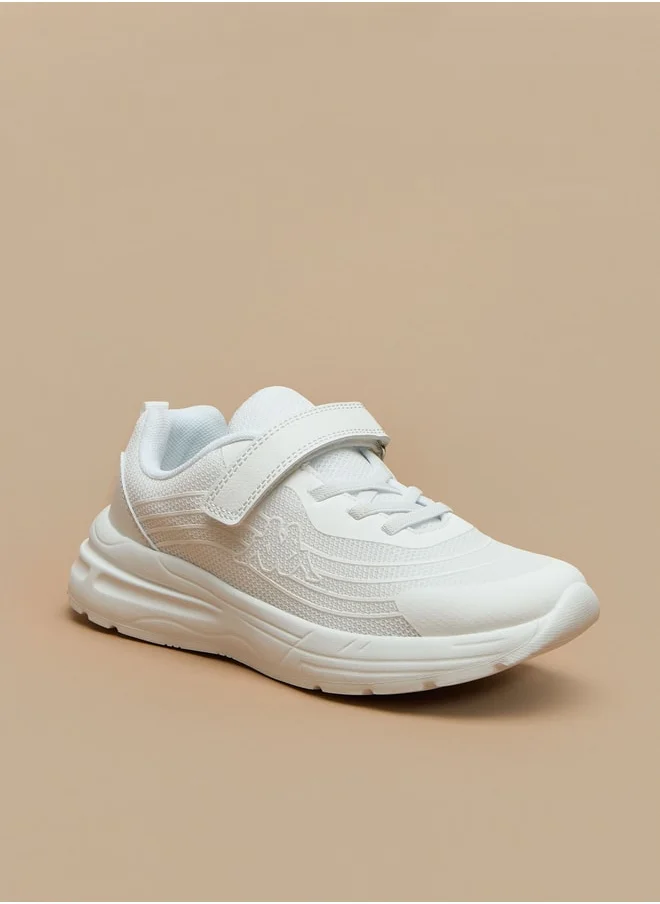 Kappa Boys' Mesh Textured Walking Shoes with Hook and Loop Closure