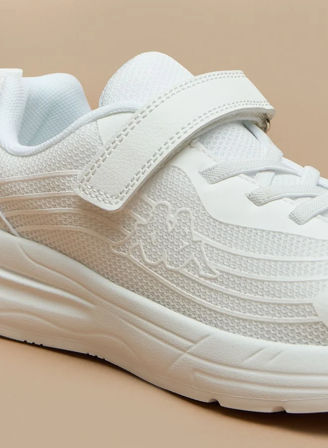 Kappa Boys' Mesh Textured Walking Shoes with Hook and Loop Closure