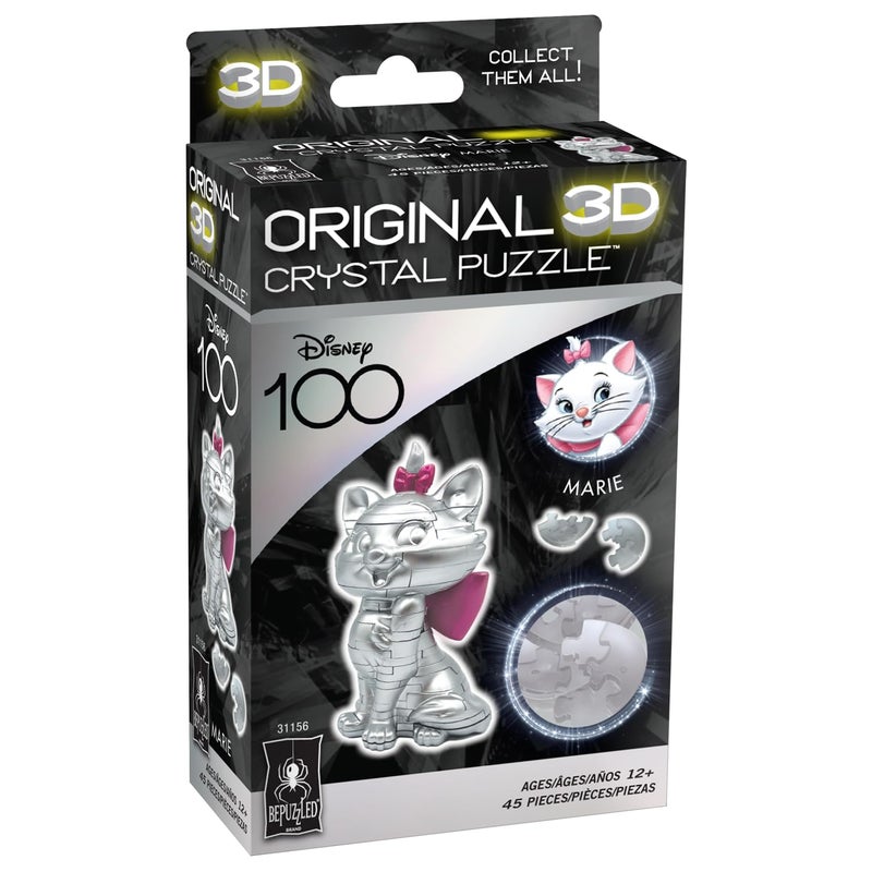Bepuzzled, Disney Platinum Marie: Purr-fectly Charming 3D Crystal Puzzle Straight from The Aristocats, Ages 12 and Up - Image 2