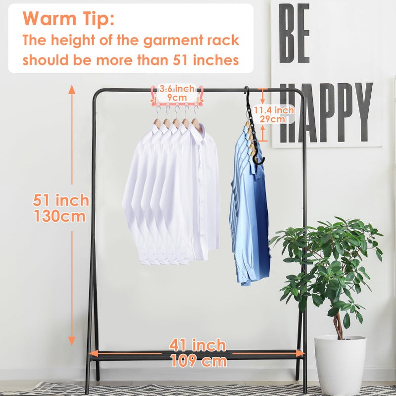 MSHALADE Closet Organizers and Storage, Magic Space Saving Hanger for 40 Heavy Clothes, Smart 360Â° Swivel Hook Cascading Hangers, Closet Organization Clothes Hangers, College Dorm Room Essentials for Girls - Image 5