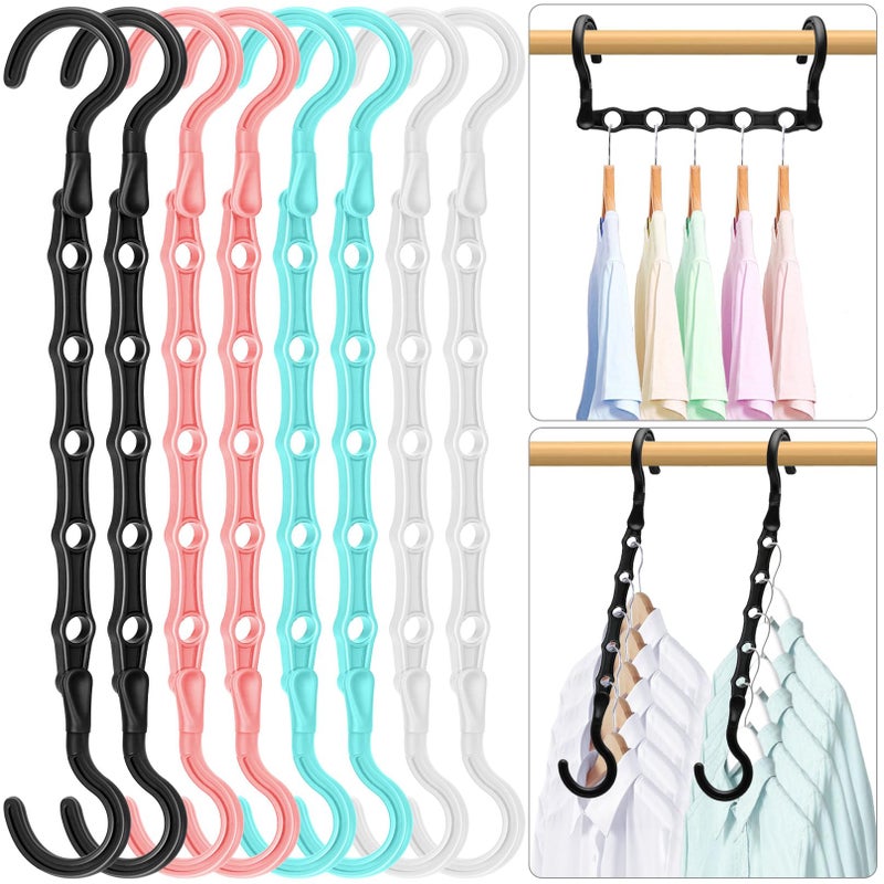 MSHALADE Closet Organizers and Storage, Magic Space Saving Hanger for 40 Heavy Clothes, Smart 360Â° Swivel Hook Cascading Hangers, Closet Organization Clothes Hangers, College Dorm Room Essentials for Girls - Image 1