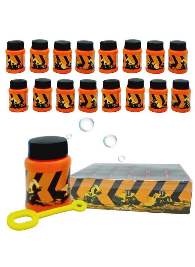 4E's Novelty 24 Pack Construction Themed Mini Bubbles Party Favors For Kids 1 Fl Oz. Construction Birthday Party Supplies Dump Truck Decorations Goodie Bag Fillers Bulk Bubble Bottles For Kids Summer Toys  - Image 3