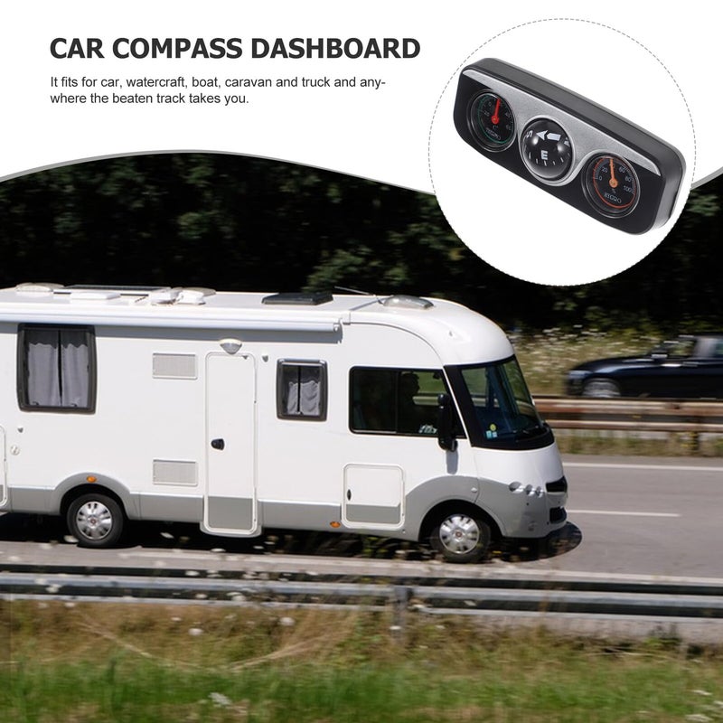 Dashboard Car Compass Ball with Thermometer Hygrometer for Vehicle Navigation and Indoor Decor - Image 4