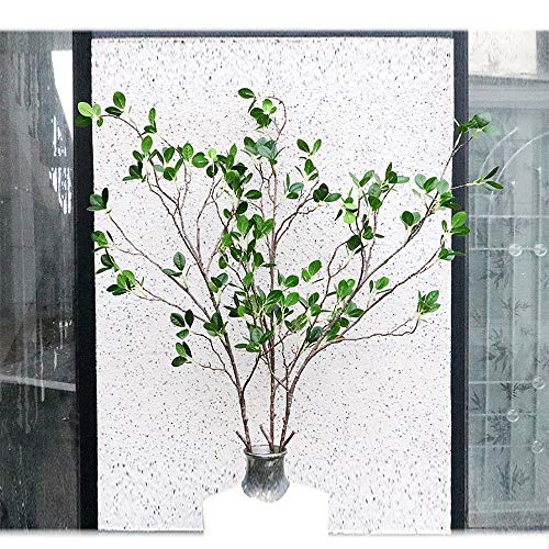 Ollain 43" Artificial Greenery Stems Plants Faux Leaf Green Eucalytus Branches Ficus Twig Fern Fake Green Bushes Shrubs for Home Party Wedding Decoration (4 Pack) - Image 3