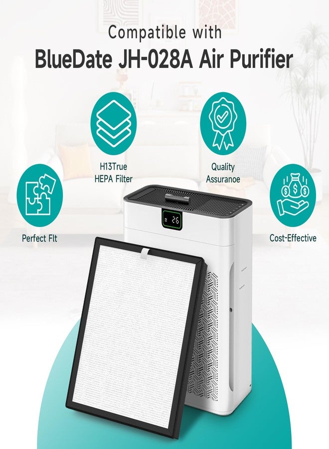Harebery JH-028A JH-028A-F Filter Replacement, Compatible with BlueDate JH-028A Purifier, 3 -in-1 Filtration System, 2 Pack - Image 2