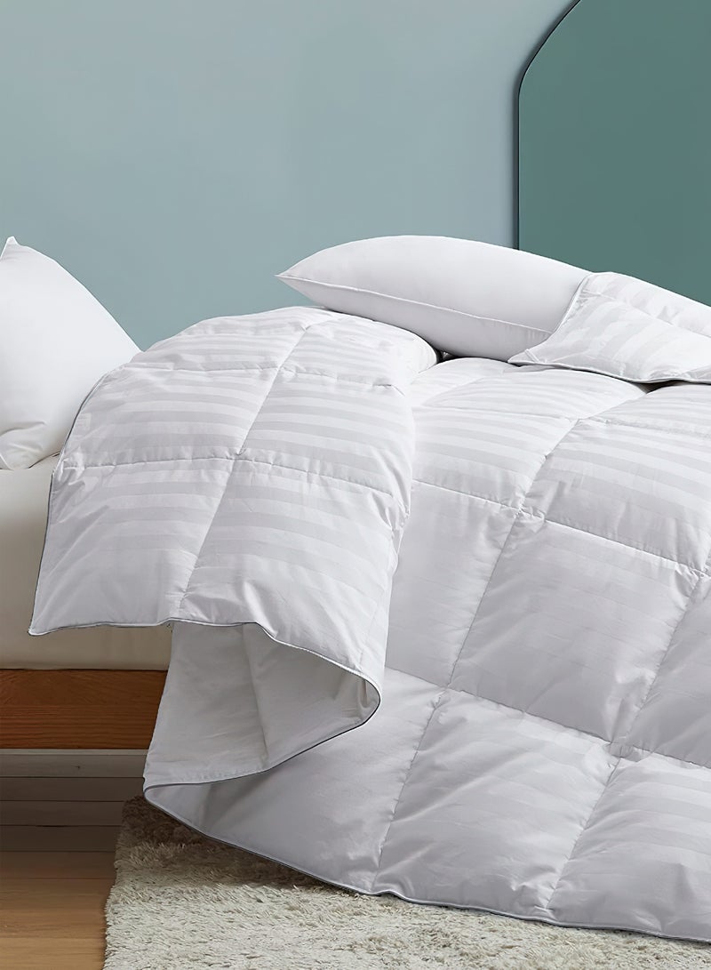 Sleep night Sleep Night Striped Soft Polyester Duvet Insert Comforter, Soft All Season Down Alternative Quilt Duvet Single Size 160x220cm  - Image 2