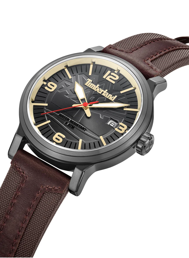 تمبرلاند Westerley Men's Watch 46mm AnalogGrey Dial Brown Rebotl + Better Leather Strap