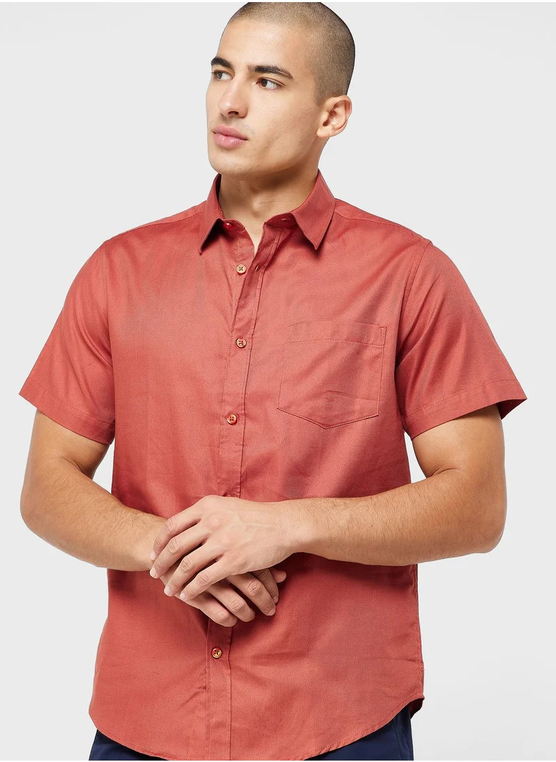 Robert Wood Short Sleeve Dobby Shirt