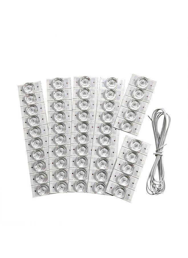 Generic - 50PCS 3V SMD Lamp for 32-65 LED TV Repair with 2M Wire Led Light Strip Parts Accessories - Image 1