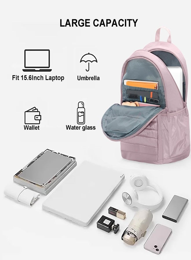 KEOFID Anti-Thief Travel Backpack for Men and Women, Fashion for Women, Casual Back pack for College, Light Pink, Large, Fashion Backpack - Image 3