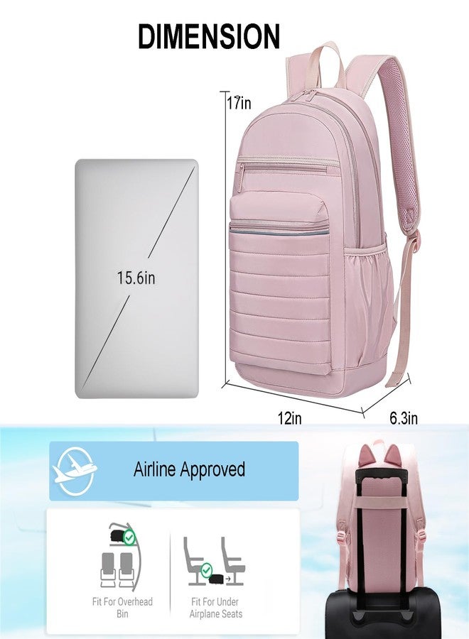 KEOFID Anti-Thief Travel Backpack for Men and Women, Fashion for Women, Casual Back pack for College, Light Pink, Large, Fashion Backpack - Image 2