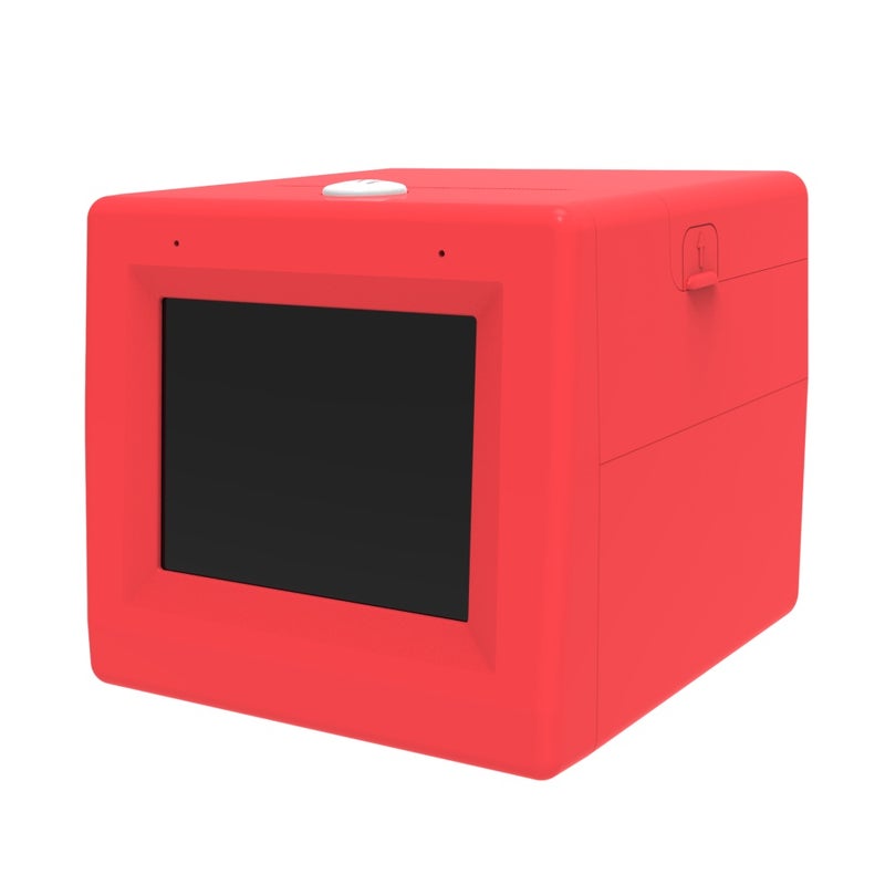 Ai Thermal Printer: 94 X 81 X 89 Mm Red Ink-Free Portable Sticker Printer - Voice Activated Ai Recognition For Language Development Easy Peel-And-Stick For Kids Creative Activities Playdates Family Bo - Image 1