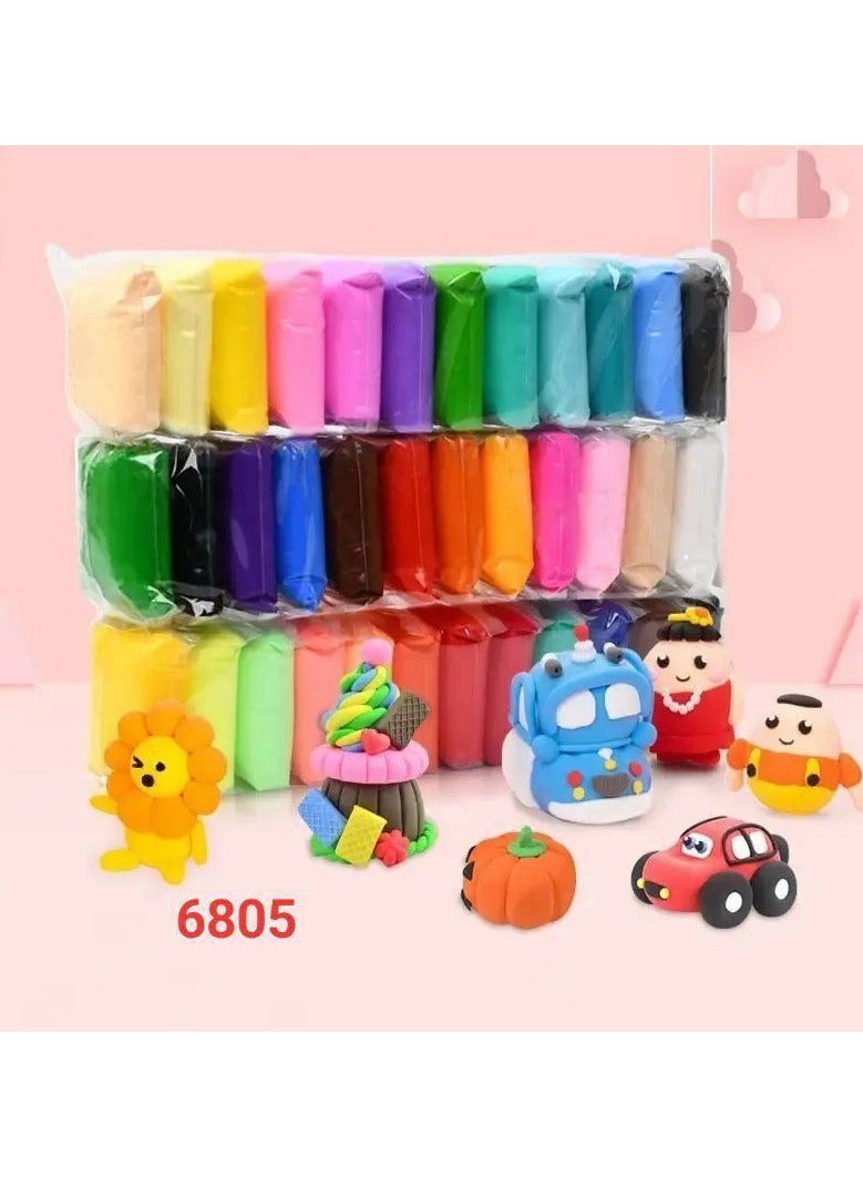 DSR 12 Color/Set Light Clay Air Dry Polymer Plasticine Modelling Clay Super Light DIY Soft Creative Handgum Educational Clay Toys - Image 1