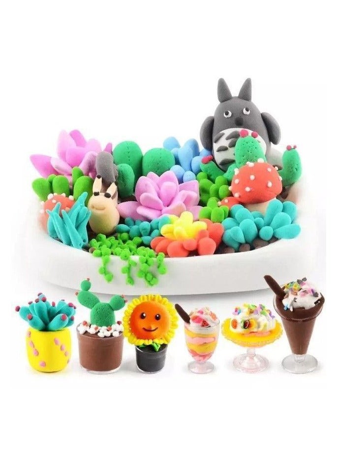 DSR 12 Color/Set Light Clay Air Dry Polymer Plasticine Modelling Clay Super Light DIY Soft Creative Handgum Educational Clay Toys - Image 5