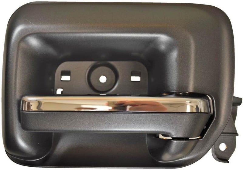 PT Auto Warehouse GM-2549MA-RR Interior Door Handle - Black Housing with Chrome Insert Lever for Passenger Side Rear - Image 1