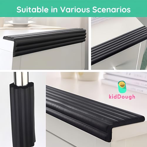 KidDough Baby Proofing Edge Protector for Kids, Furniture & Corner Guard, Rubber Protector for Kids Safety, Corner Protector for Sharp Edges, Baby Safety Products (2 mtr, Flat Edge, Black, Flat Sh) - Image 4