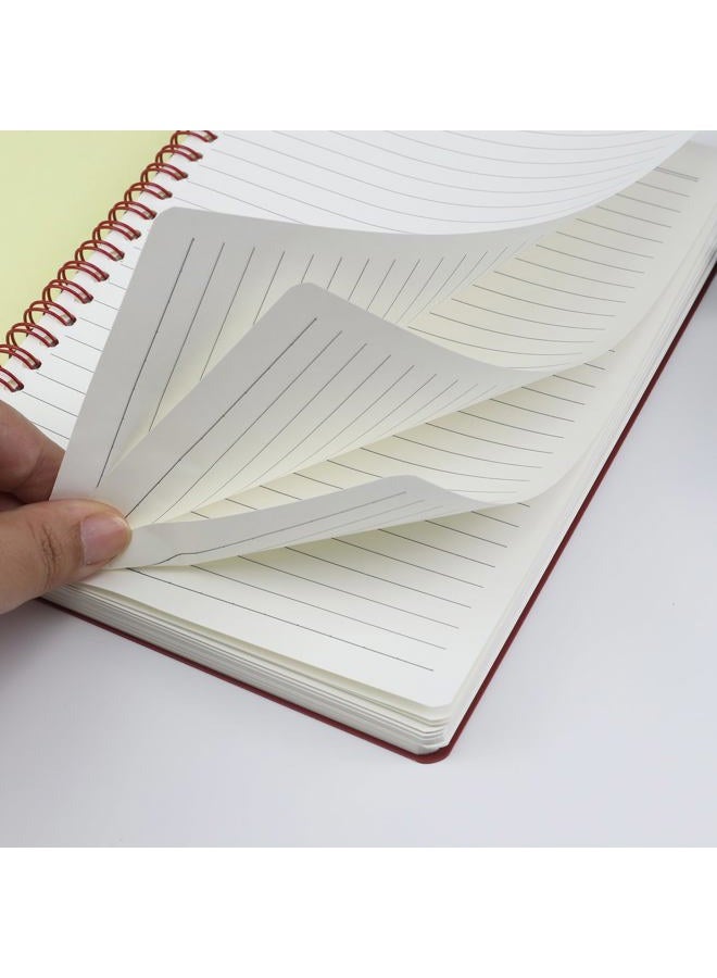 Aacehlh 5 Pack Spiral Notebooks 8.3" x 5.7", 80 Sheets College Ruled Notebook with Plastic Waterproof Cover, 100GSM Thick Paper, A5 Lined Journal for Office, School,Home - Image 4