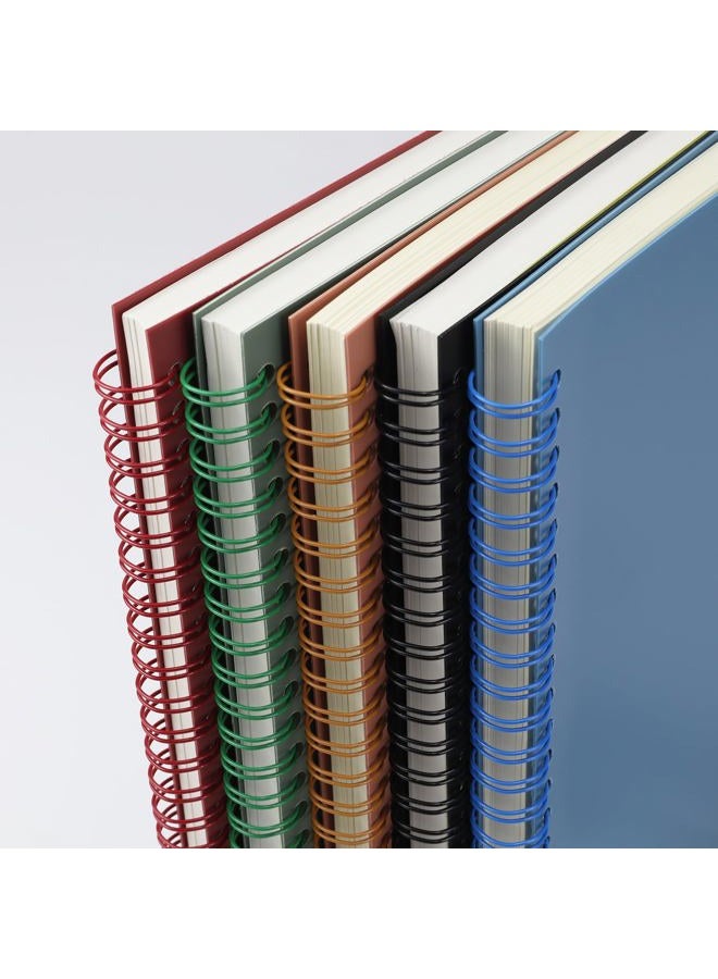Aacehlh 5 Pack Spiral Notebooks 8.3" x 5.7", 80 Sheets College Ruled Notebook with Plastic Waterproof Cover, 100GSM Thick Paper, A5 Lined Journal for Office, School,Home - Image 5