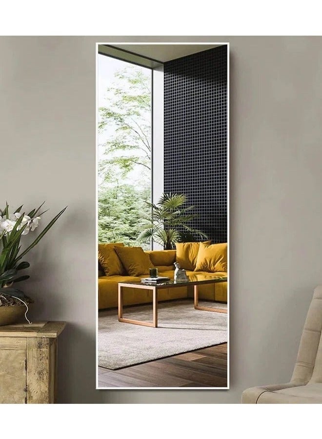 POWER Arched Full Length Mirror 165cm-50cm, Floor Standing Mirror, Unique Vertical Mirror,for Living Room, Bedroom, Entrance, and Bathroom(Silver） - Image 1
