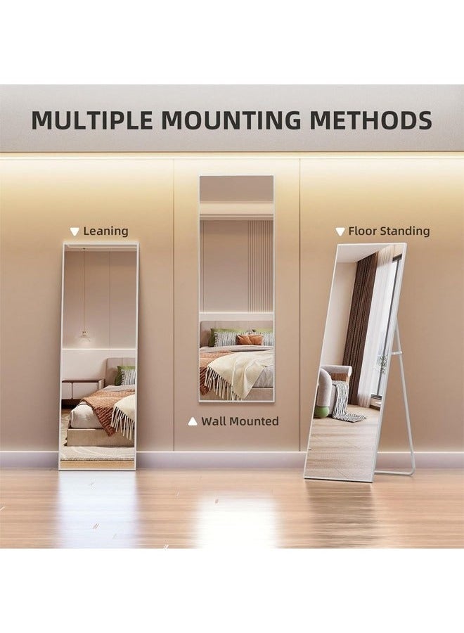 POWER Arched Full Length Mirror 165cm-50cm, Floor Standing Mirror, Unique Vertical Mirror,for Living Room, Bedroom, Entrance, and Bathroom(Silver） - Image 5