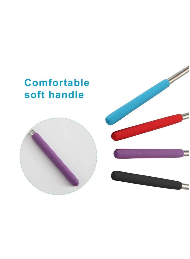 Back Scratcher Novelty Gift Handheld Portable Stainless Steel Telescopic Self Massager for Those Difficult to Reach Itches people Bear Claw 4 Pcs - Image 2