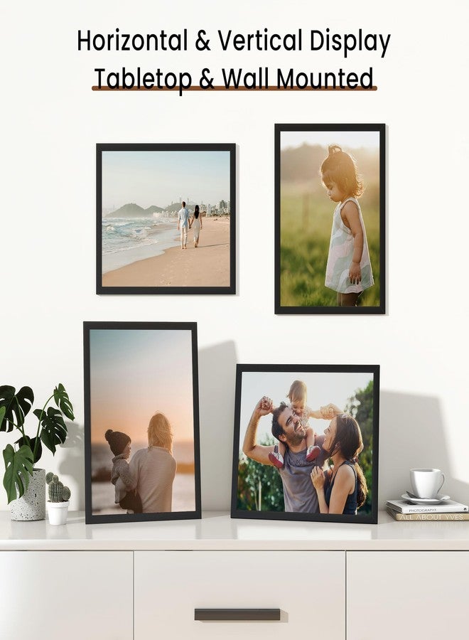 Heimlove with Mat to Display 11x14 Picture,Plastic Black Photo Frame for Poster,Diploma,Certificate and Document Wall Decor - Image 5