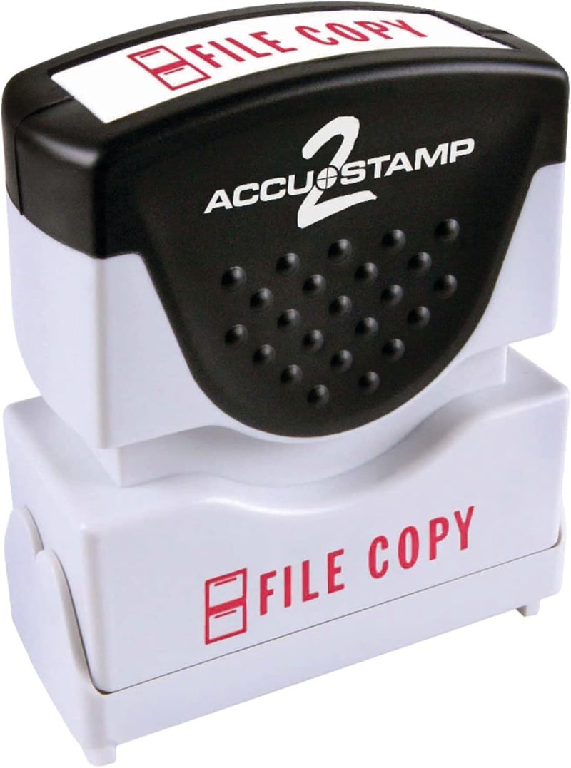 AccuStamp2 File Copy Stamp, Shutter Pre-Inked One-Color File Copy Stamp, 1/2" x 1 5/8" Impression, Red Ink - Image 5
