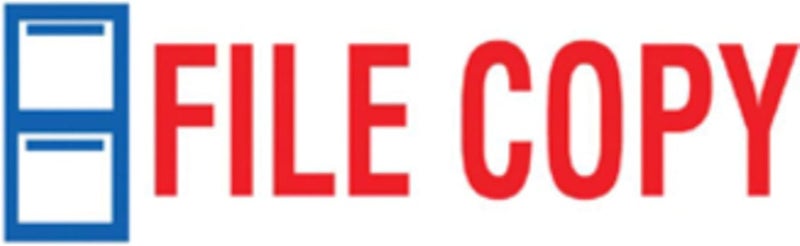 AccuStamp2 File Copy Stamp, Shutter Pre-Inked One-Color File Copy Stamp, 1/2" x 1 5/8" Impression, Red Ink - Image 2