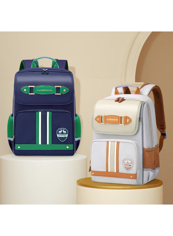 Ninth Castle The Ninth Castle Schoolbag For Primary School Boys, Spine-protecting Children's Backpack For Grades 1-3 British Style Girls' Lightweight Double Shoulder Bag - Image 3