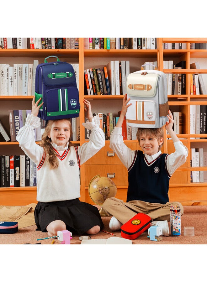 Ninth Castle The Ninth Castle Schoolbag For Primary School Boys, Spine-protecting Children's Backpack For Grades 1-3 British Style Girls' Lightweight Double Shoulder Bag - Image 2