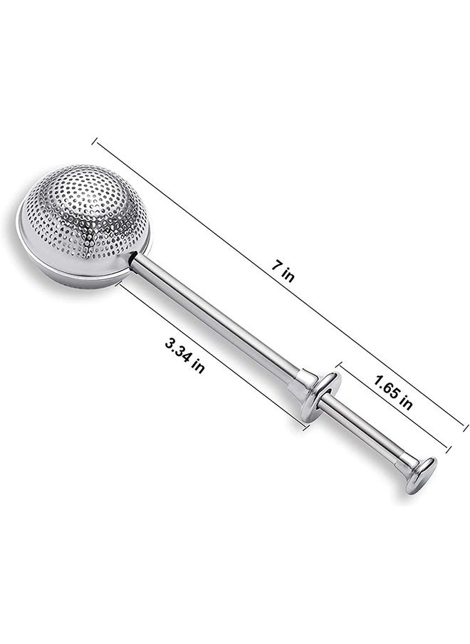 Generic Tea Ball Infusers, Long-Handle Tea Strainer Stainless Steel for Loose Leaf Tea Spices and Seasonings in Office or Travelling  - Image 3