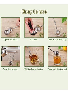 Generic Tea Ball Infusers, Long-Handle Tea Strainer Stainless Steel for Loose Leaf Tea Spices and Seasonings in Office or Travelling  - Image 4