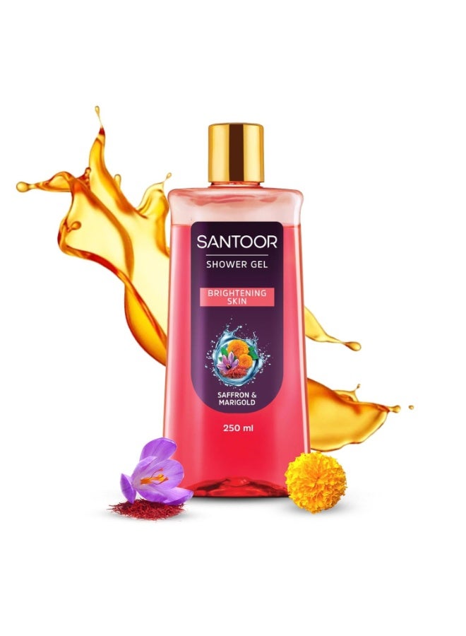 سانتور جل استحمام سانتور المُشرق بخلاصة الزعفران الطبيعي وزهرة القطيفة | للرجال والنساء | لبشرة مُشرقة | مناسب لجميع أنواع البشرة | خالٍ من البارابين والسيليكون | 250 مل - Image 1