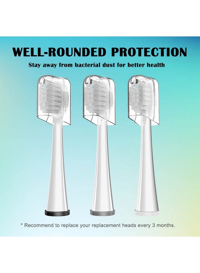ZoCCee Replacement Brush Heads For ???????? ??????????? 2.0 Flossing Toothbrush With Cover Compact 3 Count White Soft Bristles - Image 4