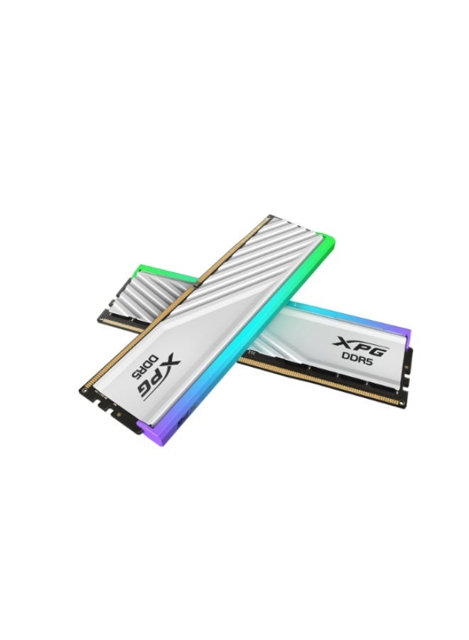 أداتا XPG Lancer Blade RGB، ذاكرة DDR5، سعة 32 جيجابايت (2x16GB)، بتردد 6000 ميجاهرتز CL36، اللون الأبيض - Image 1