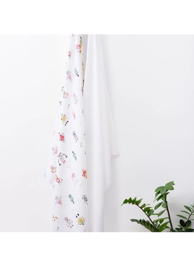 أنفي بيبي Anvi Baby Set of 2 Organic Bamboo Swaddle- Lunar Robots