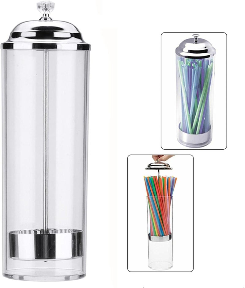 klarako Plastic Straw Dispenser Retro Drinking Straws Vintage Container Holder - Image 2