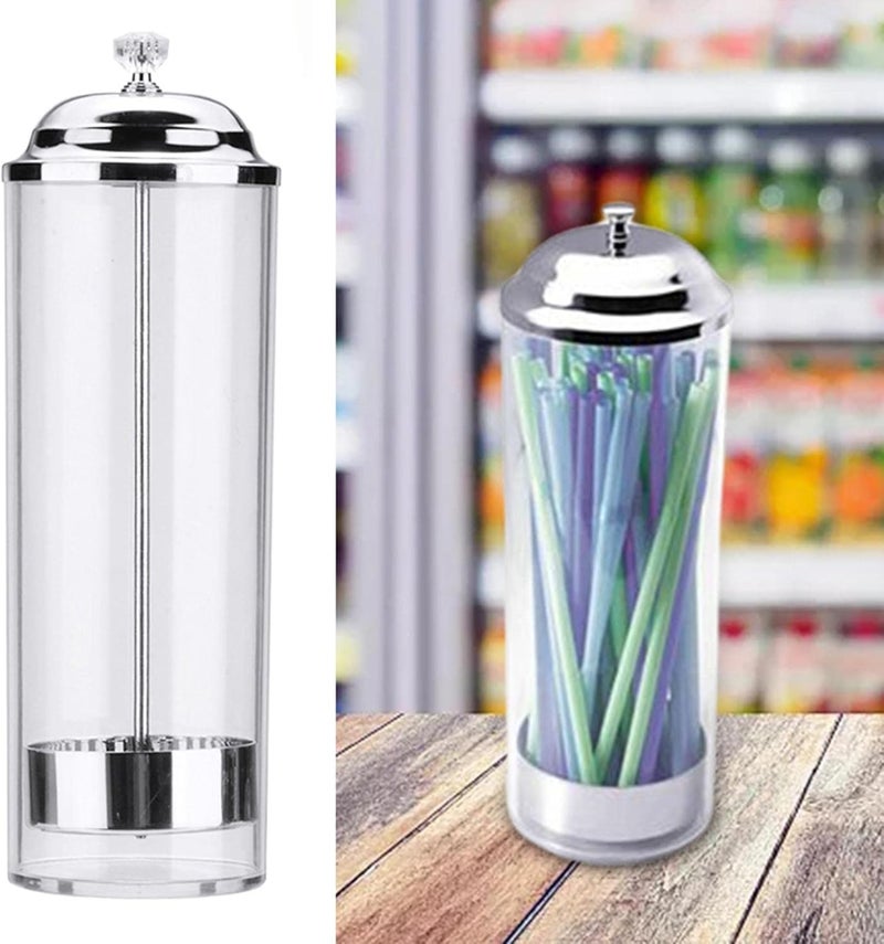 klarako Plastic Straw Dispenser Retro Drinking Straws Vintage Container Holder - Image 1