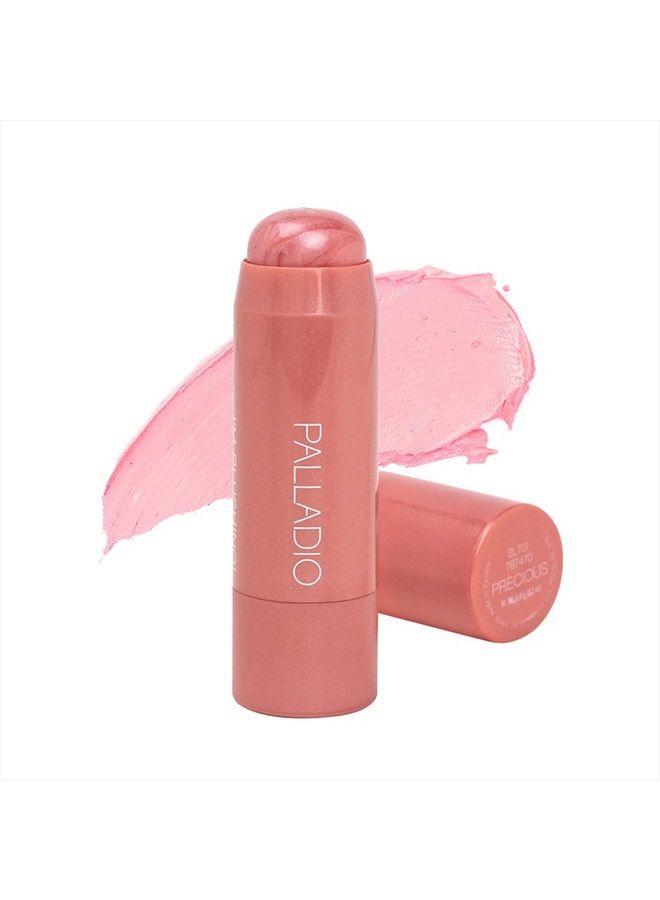 PALLADIO I'm Blushing 2-in-1 Cheek and Lip Tint, Buildable Lightweight Cream Blush, Sheer Multi Stick Hydrating formula, All day wear, Easy Application, Shimmery, Blends Perfectly onto Skin, Precious - Image 1