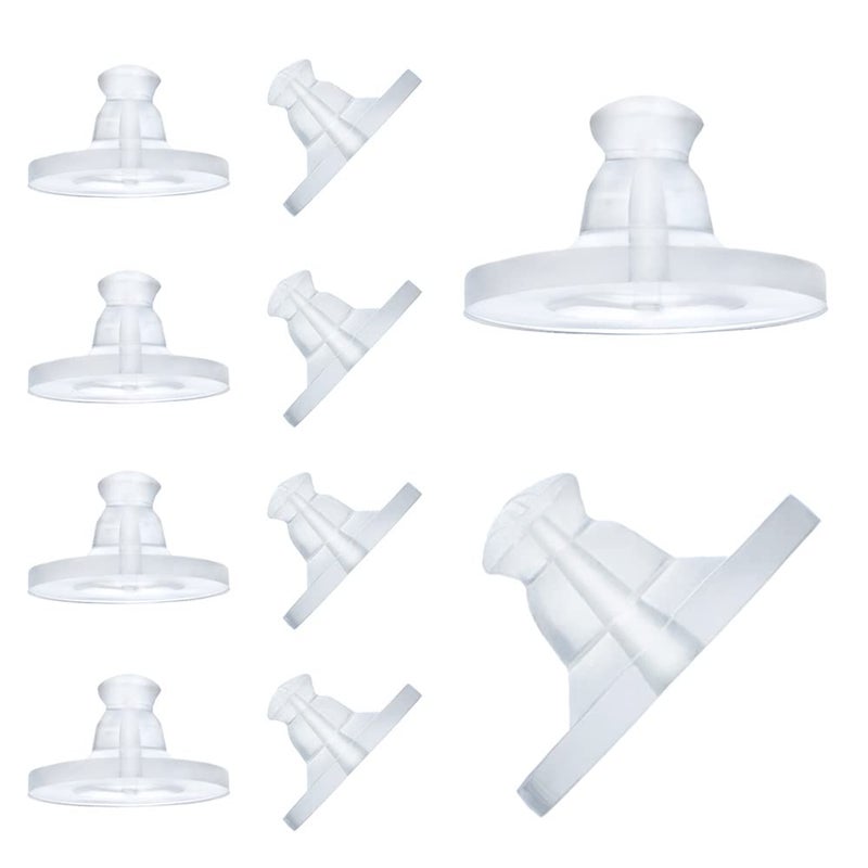 Bullet Clutch Earring Backs with Pad 150 Pcs Clear Rubber Silicone Earring Backs