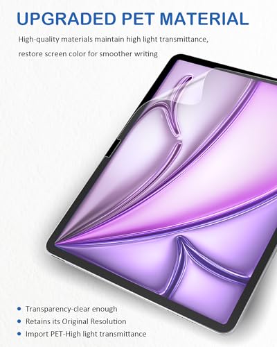 Xiron 2-PACK Paper Screen Protector for iPad Air 11-inch (M3)2025/(M2)2024, Matte PET Film for iPad Air 11-in. 2025, Write and Draw Like on Paper, Anti-Glare Screen Protector - Image 4