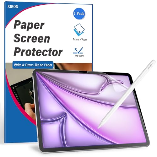 Xiron 2-PACK Paper Screen Protector for iPad Air 11-inch (M3)2025/(M2)2024, Matte PET Film for iPad Air 11-in. 2025, Write and Draw Like on Paper, Anti-Glare Screen Protector - Image 1