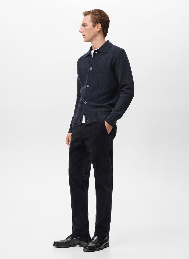 Mango Man Knitted wool blend cardigan - Image 3