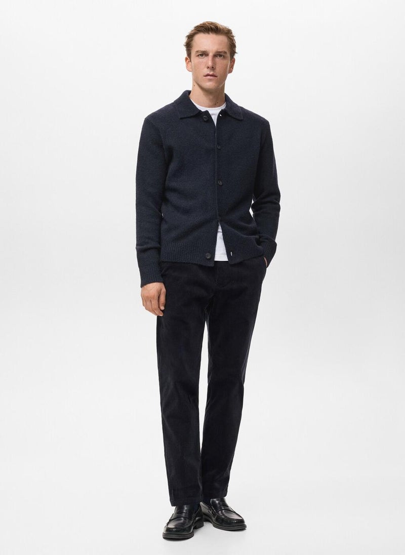 Mango Man Knitted wool blend cardigan - Image 5