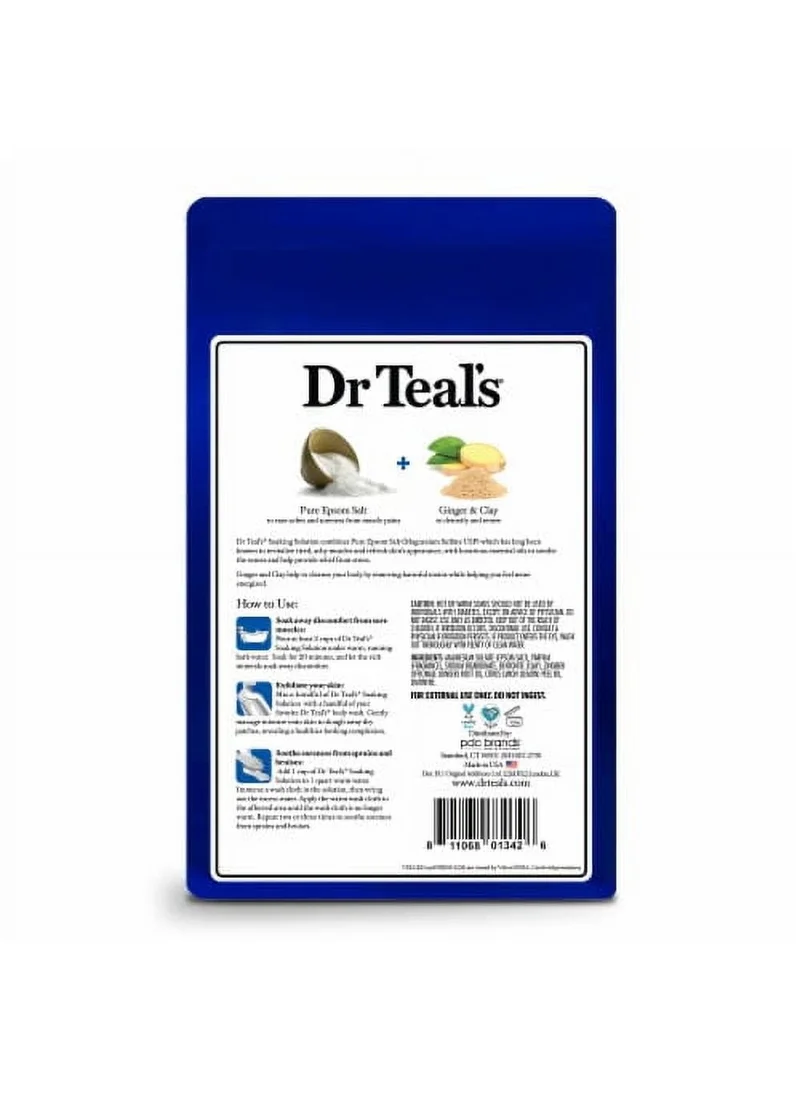 دكتور تيل Dr Teal's Epsom Bath Salt - Ginger&Clay 1.36Kg